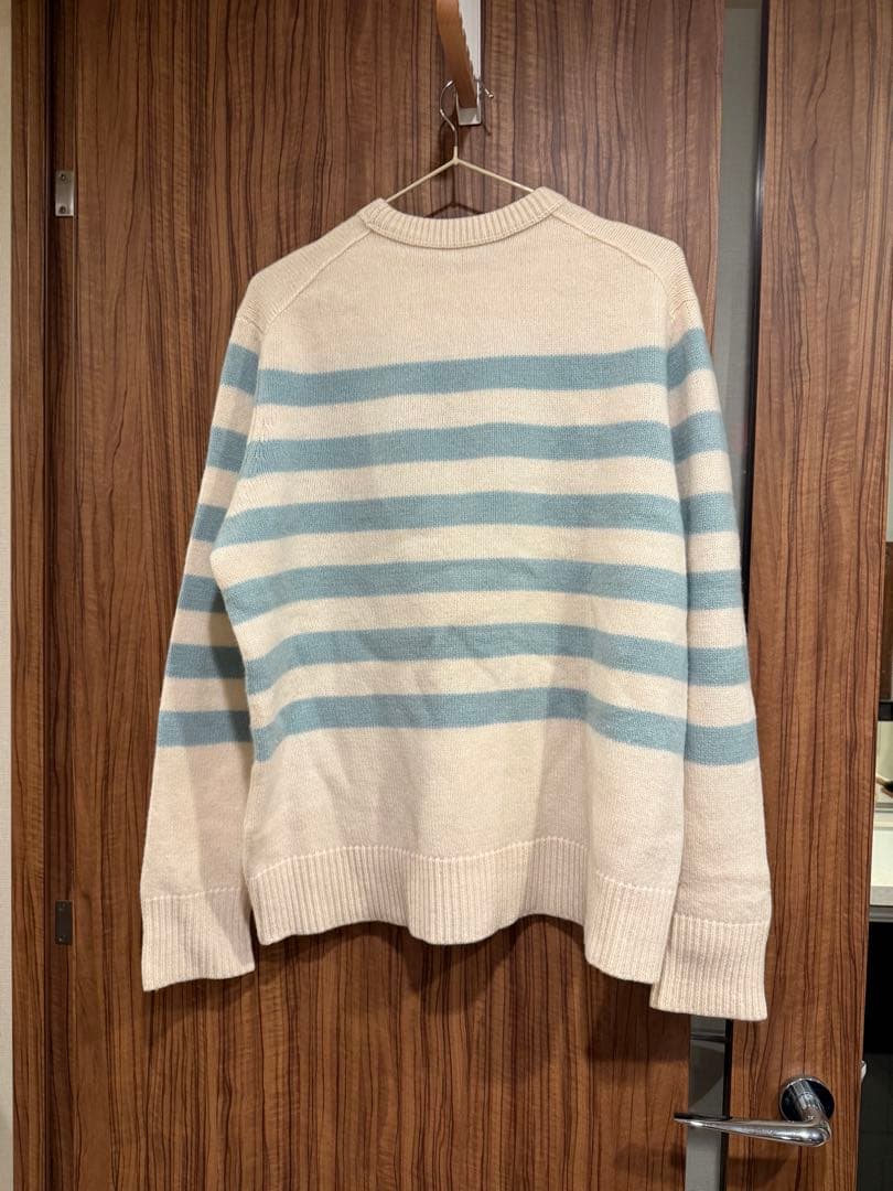 Acne Studios アイボリー 水色 ストライプ セーター