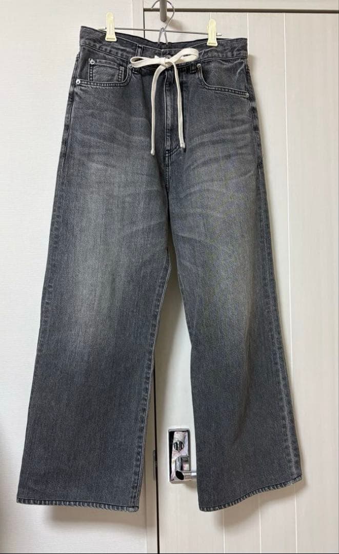 Whim Gazette ドロストデニムパンツ グレー 34