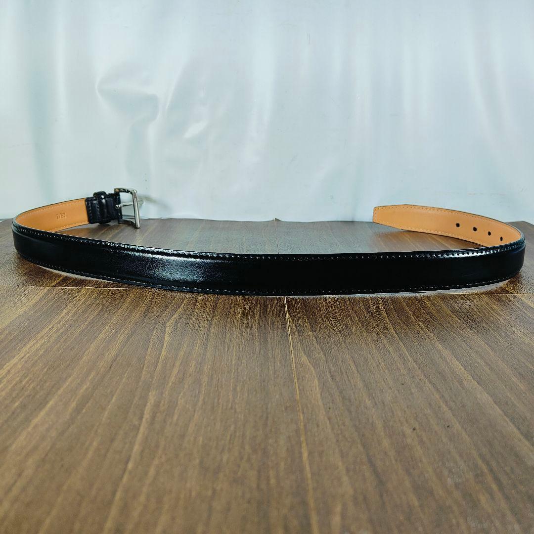 【極艶黒極上品】シェルコードバン Paul Smith 高級艶黒馬革ドレスベルト