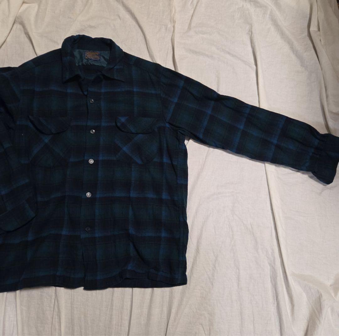 極上配色！60s ペンドルトン ボードシャツ L オンブレ　チェック シャドー