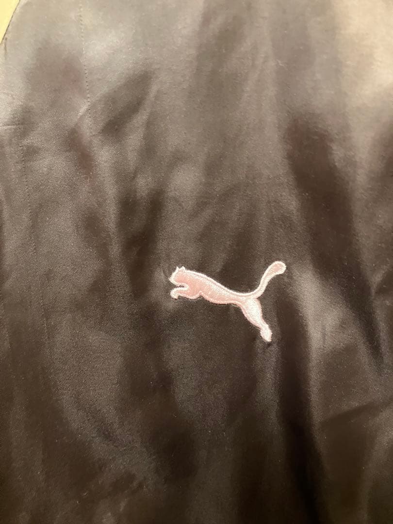 PUMA スカジャン　希少　ブラウン×ゴールド×ピンク　ボンバージャケットY2K