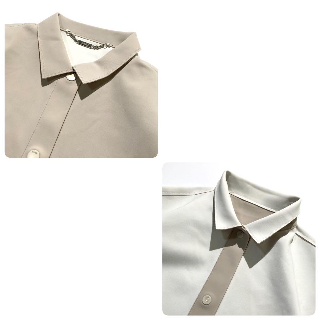 Moorer ダブルフェイス リバーシブル ストレッチ シャツ ジャケット