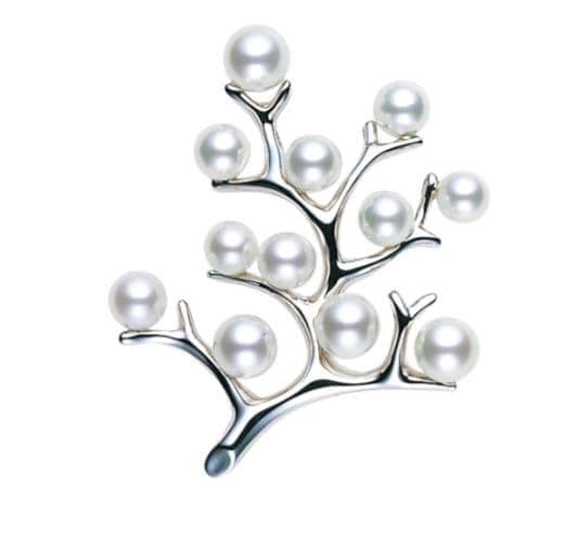 【美品 現行品】ミキモト ブローチ パール 幸福の木 フォーマル 皇室御用達