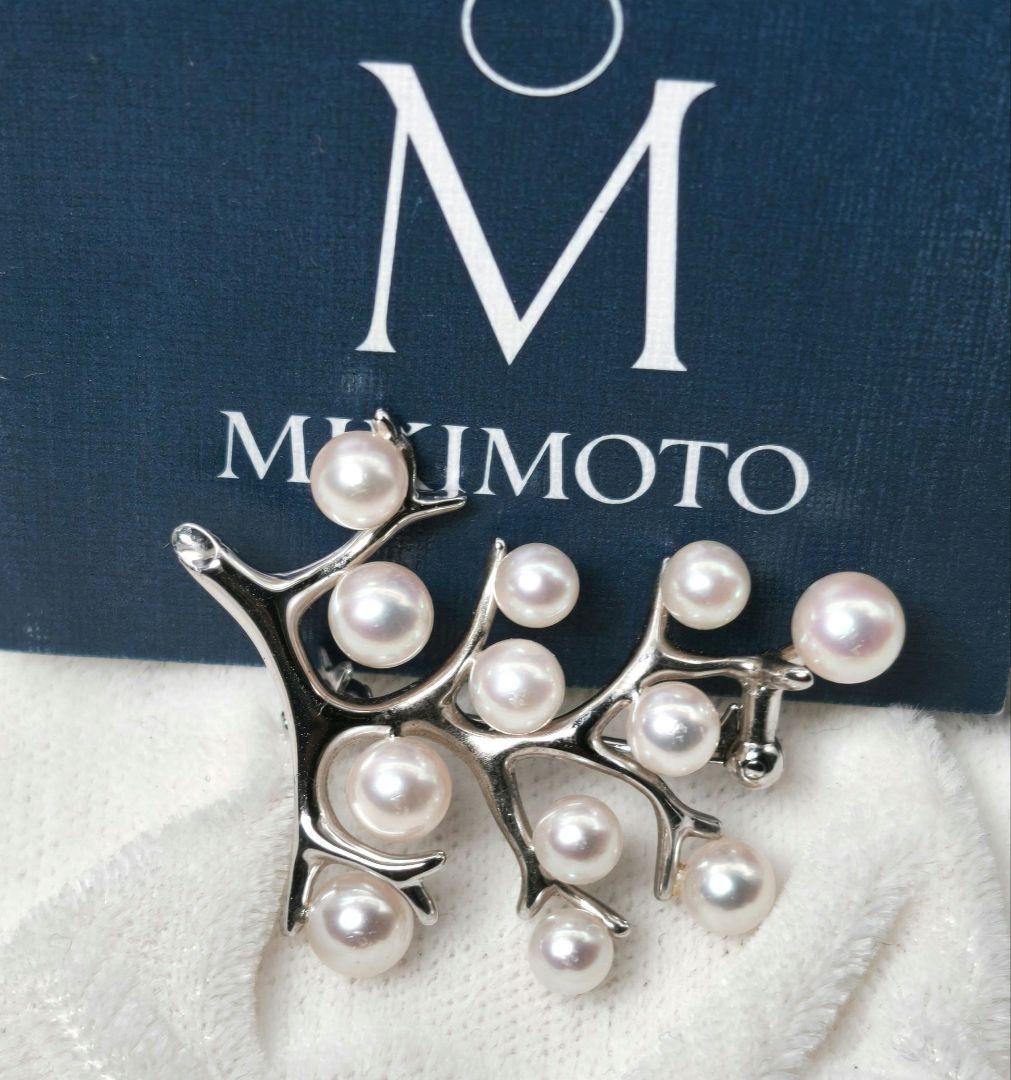 【美品 現行品】ミキモト ブローチ パール 幸福の木 フォーマル 皇室御用達