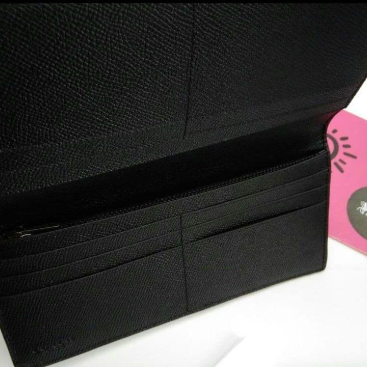 新品　COACH　長財布　メンズ　ブラック　人気の小銭入れ付き