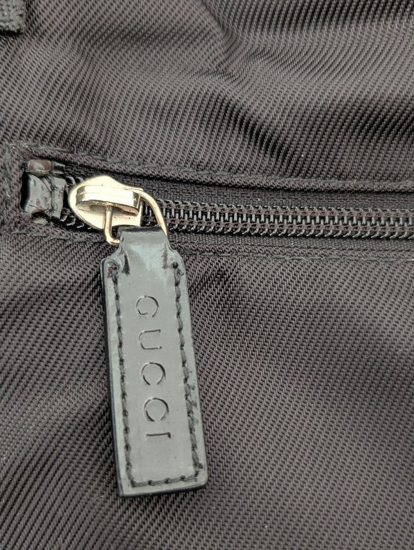 GUCCI グッチ ナイロン ボストンバッグ　ブラック【大容量・美品】