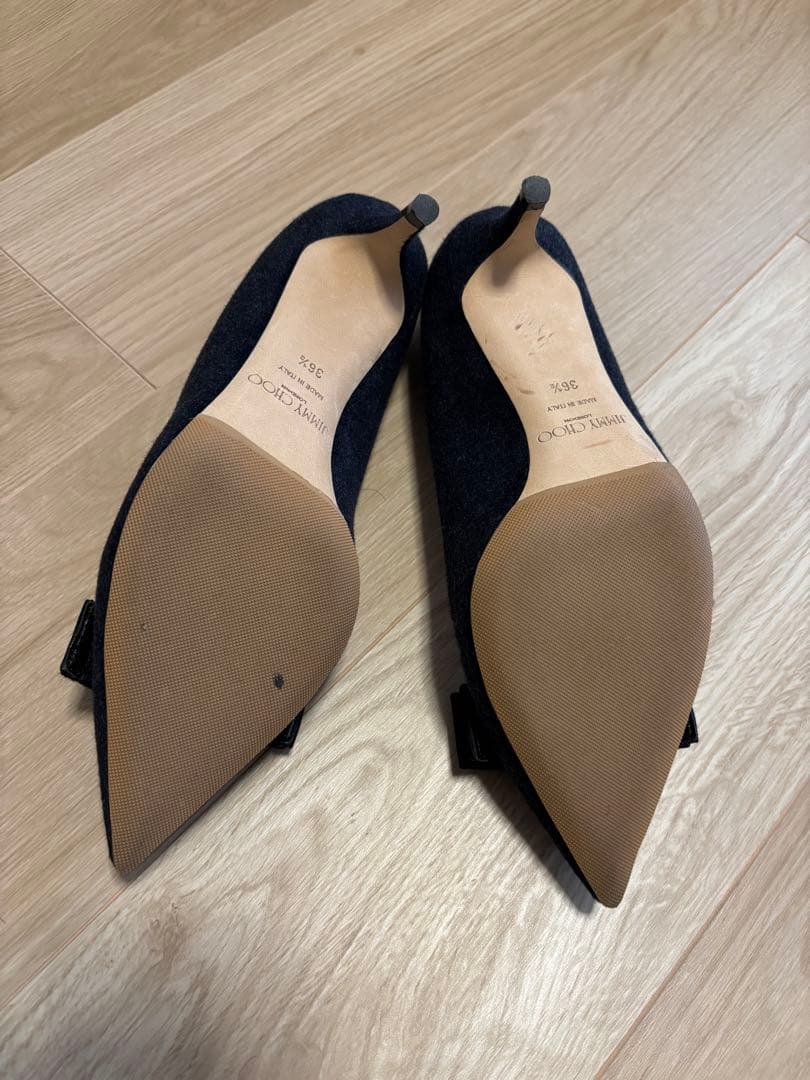 Jimmy Choo 紺色（ネイビー）ハイヒール　36 1/2 24cm相当JC