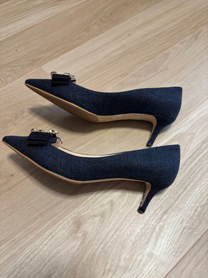 Jimmy Choo 紺色（ネイビー）ハイヒール　36 1/2 24cm相当JC