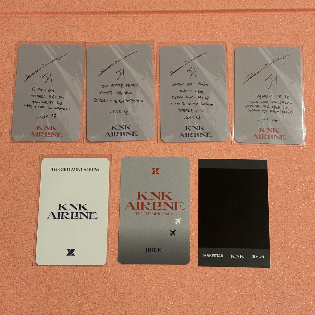 クナクン/ KNKフォトカード ジフン KNK AIRLINE 7点セット