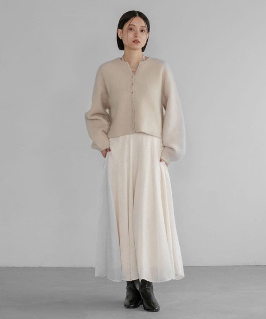 完売品　CNラクーンコンカーディガン A part by アパートバイ