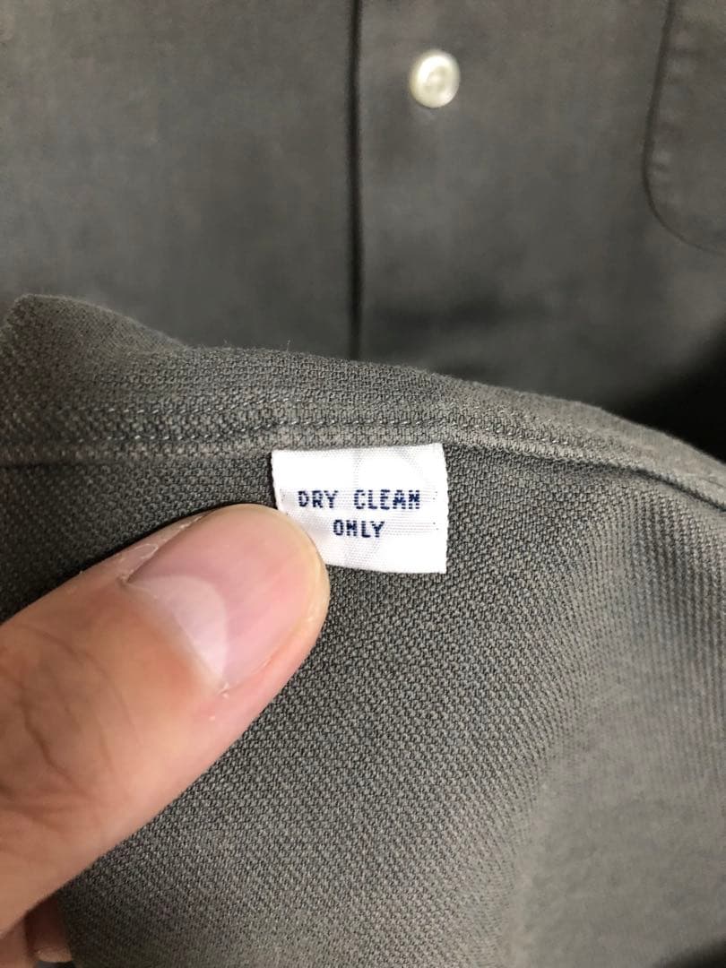 完全無地 長袖90s ポロ ラルフローレン オープンカラー 開襟 シャツ グレー