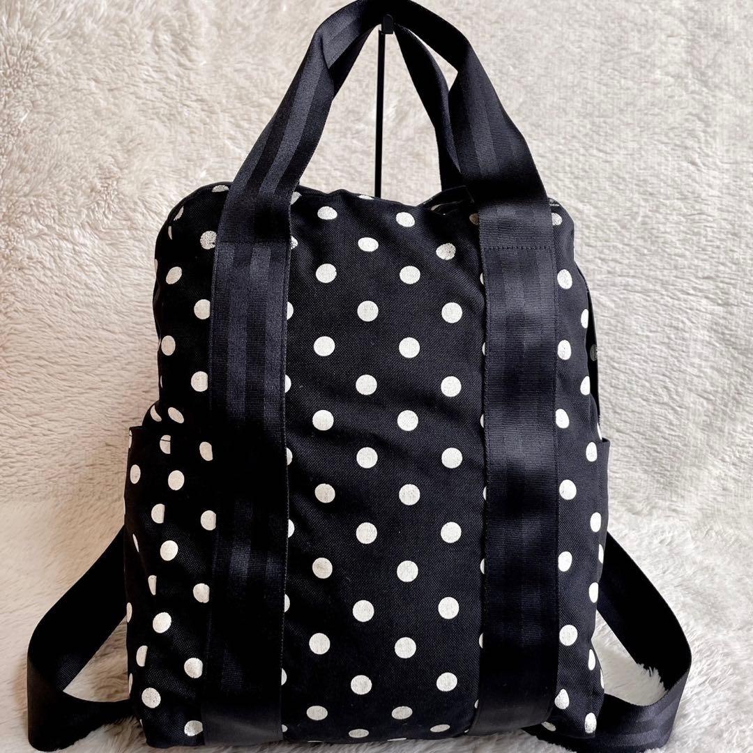 ブラックコムデギャルソン ドット 水玉 2way バックパック リュック ドット