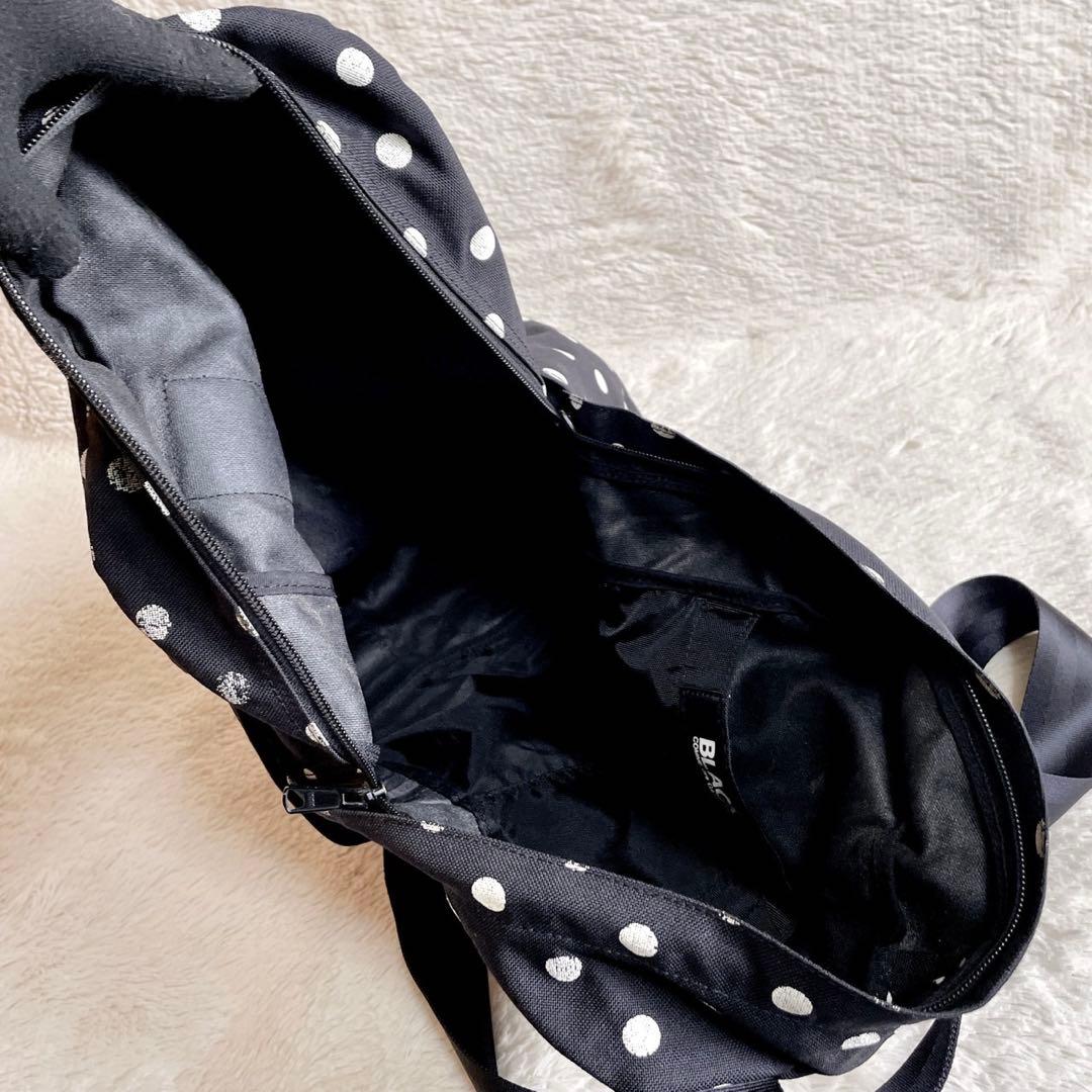 ブラックコムデギャルソン ドット 水玉 2way バックパック リュック ドット