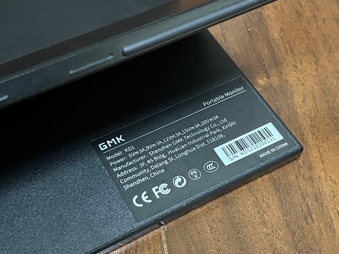 GMK KD1 ポータブルモニター　タッチパネル　14型　4Kモバイル液晶