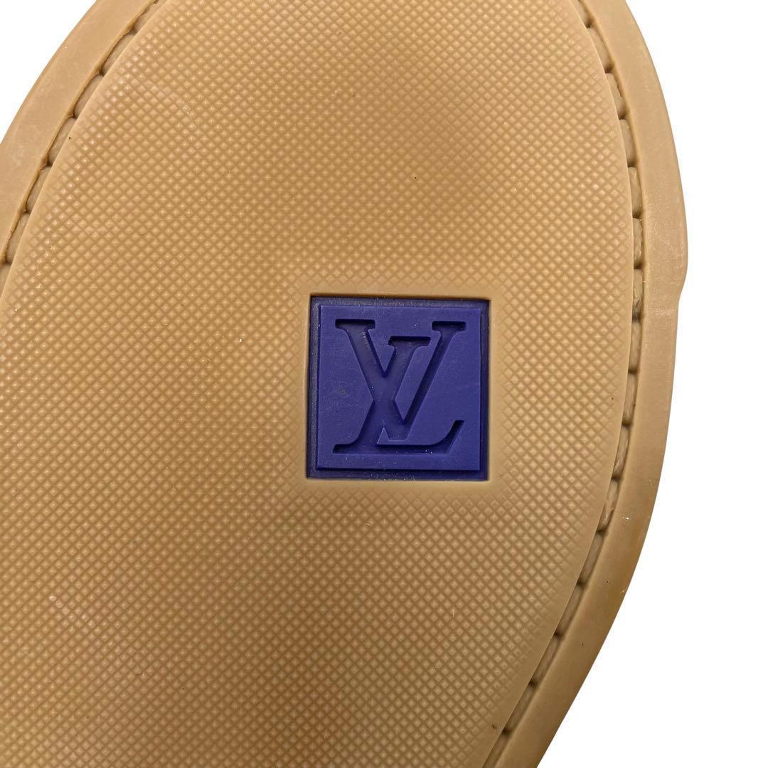 《未使用品》ルイヴィトン キッズ LVロゴ ベルクロ 本革 茶系33 付属あり