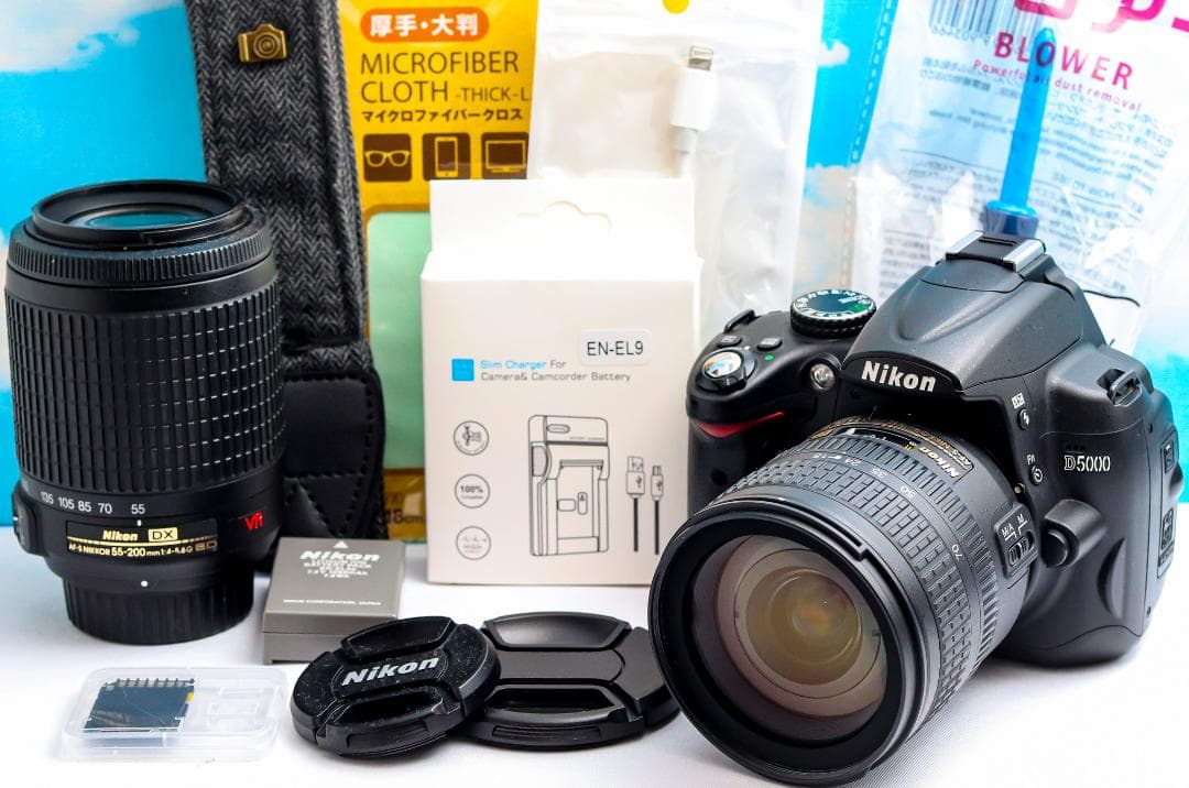 ニコン Nikon D5000 スマホに転送OK⭐️自撮り可⭐️ダブルレンズ