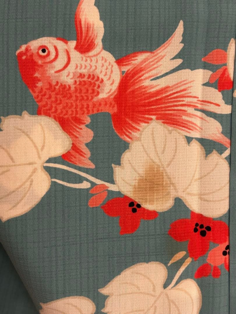 ふりふ　金魚水色浴衣