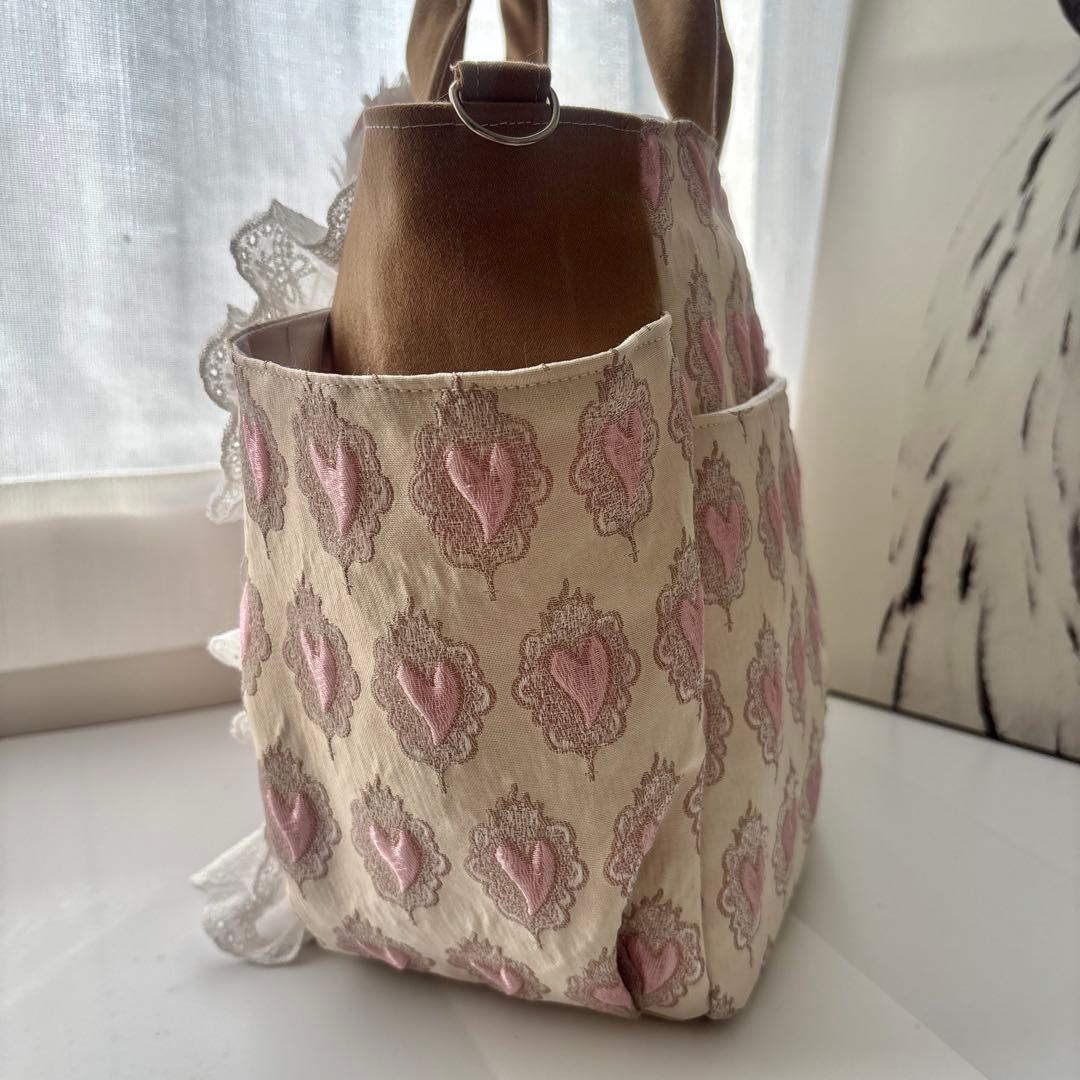 ꒰*꒱様 コヤンイサムチョン　うさ耳ボリちゃん　バッグ　艶ハート　フリル