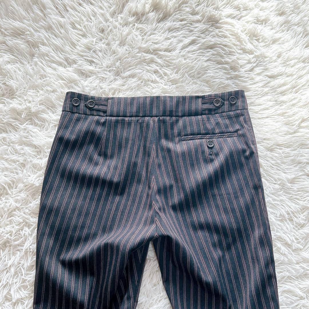 【外観美品】Paul Smith　総柄裏地　パンツスーツ　ストライプ　38／M