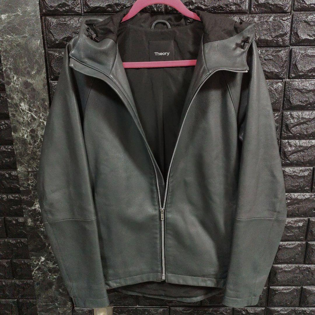 TheoryBYRN L　フーデッドレザー（羊革） ジャケット
