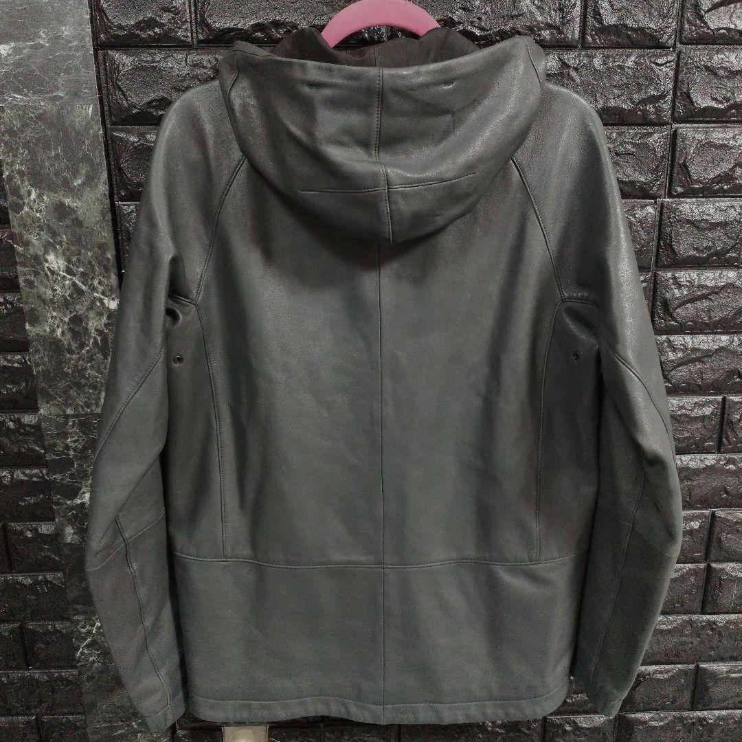 TheoryBYRN L　フーデッドレザー（羊革） ジャケット