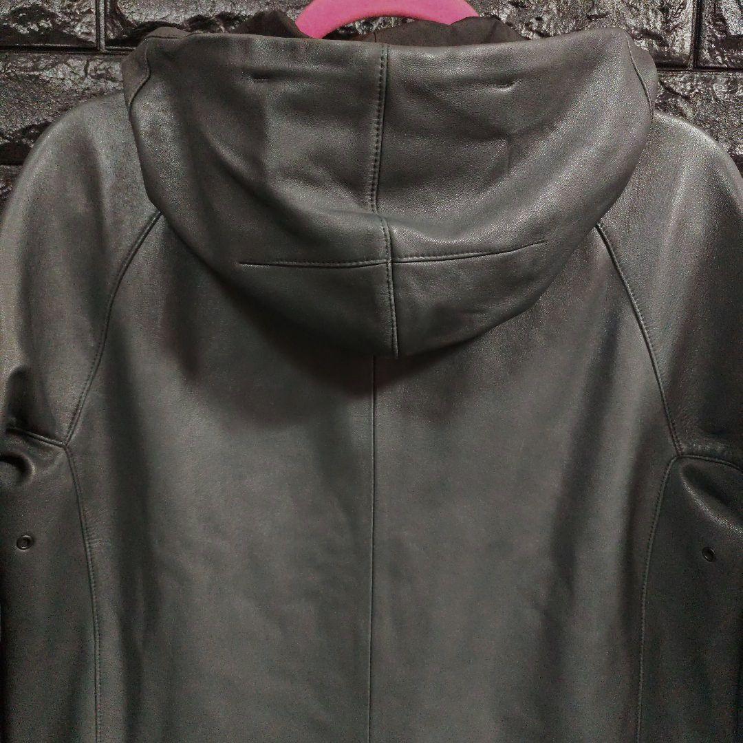 TheoryBYRN L　フーデッドレザー（羊革） ジャケット