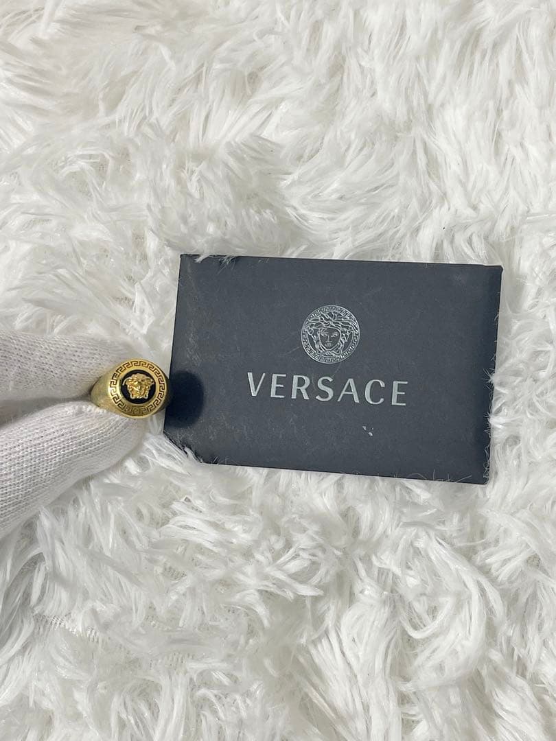 VERSACE ヴェルサーチ メデューサ リング 指輪 ゴールド ブラック