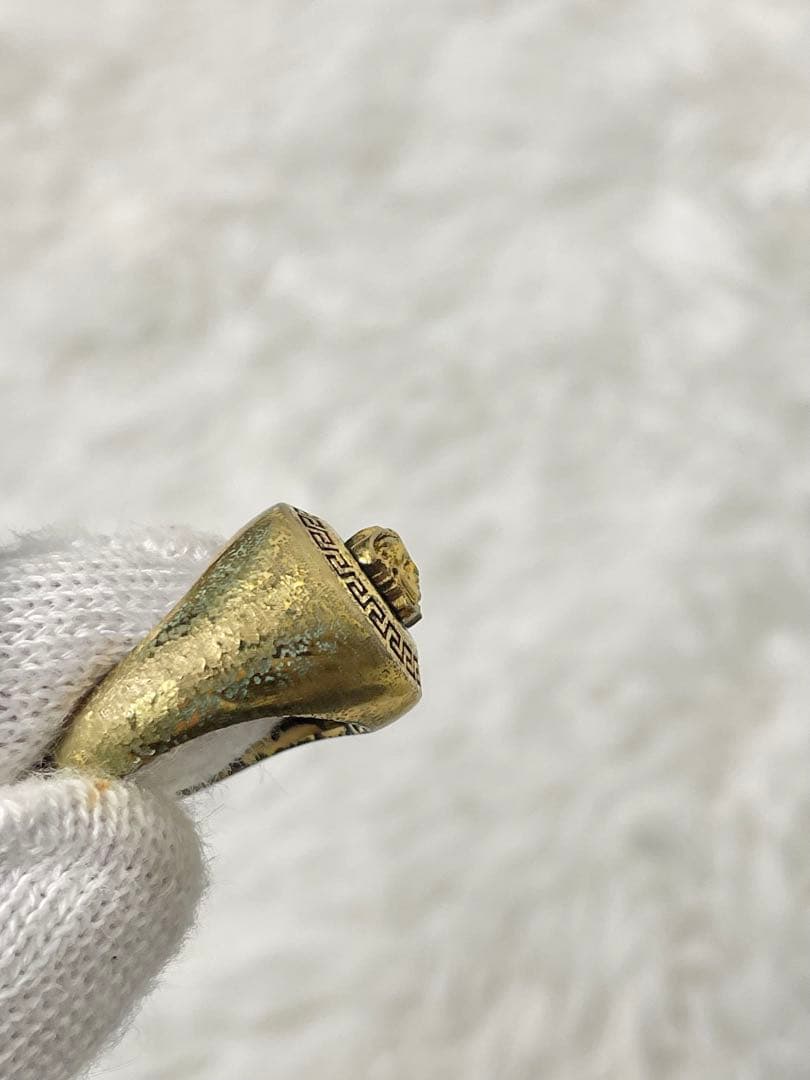 VERSACE ヴェルサーチ メデューサ リング 指輪 ゴールド ブラック