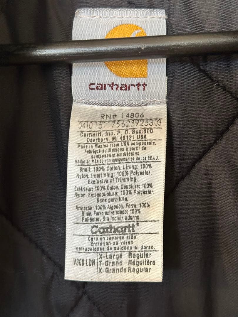 carhartt オリーブ ジップアップベスト