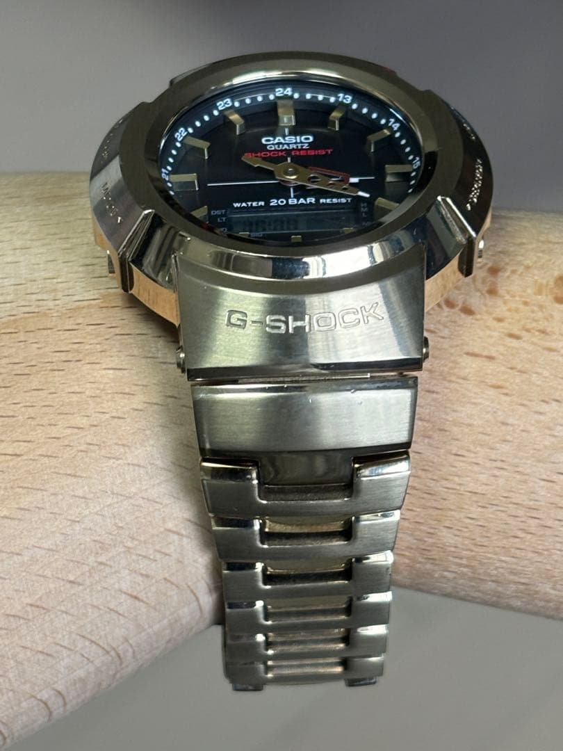 G-SHOCK/フルメタル/AWM-500/ゴールド/電波/ソーラー/時計/箱付