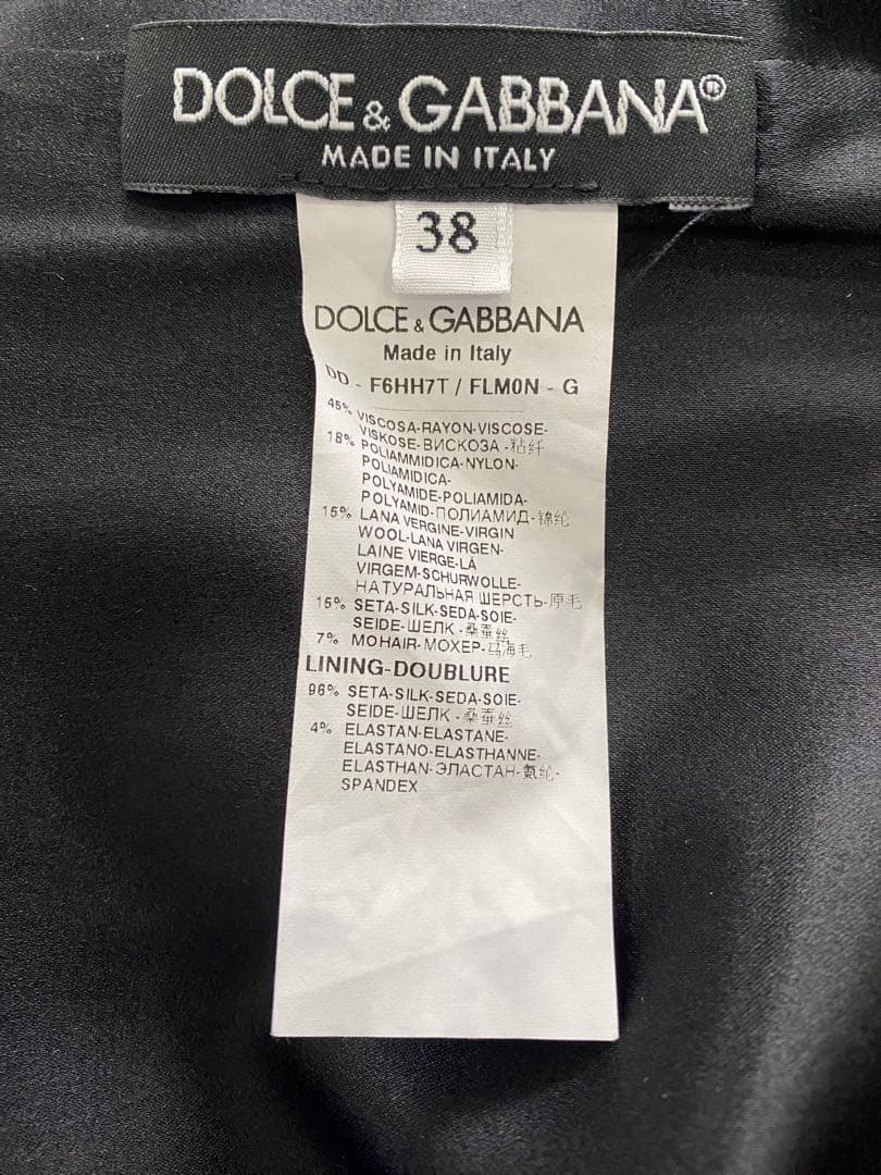 D&Gレースとツイードのノースリーブミニワンピース