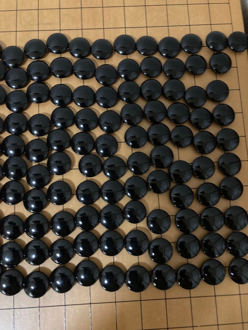「K」瑪瑙碁石　白黒囲碁石セット