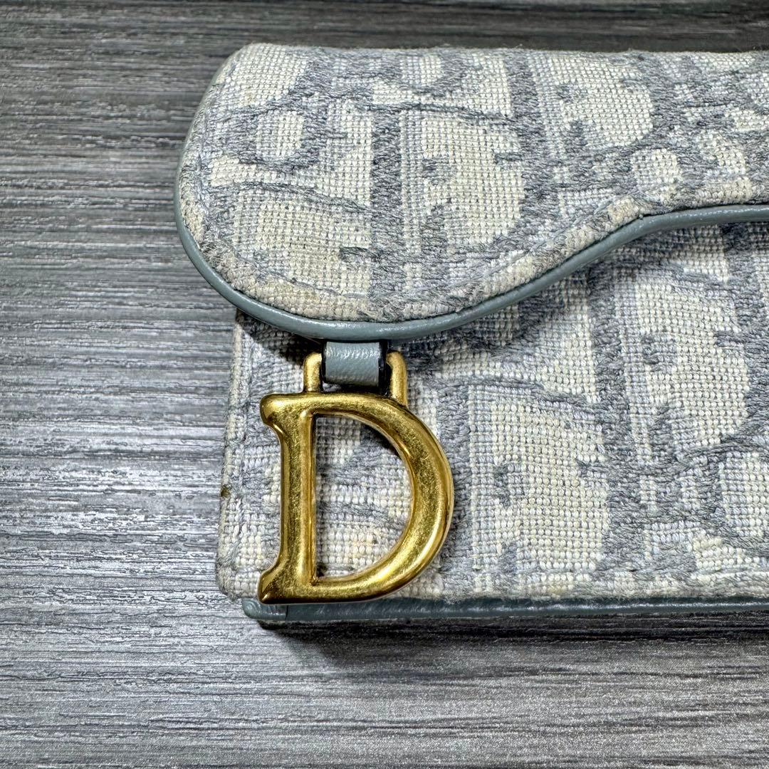【最終値下げ】Dior Saddle Bloom カードホルダー名刺入れ グレー