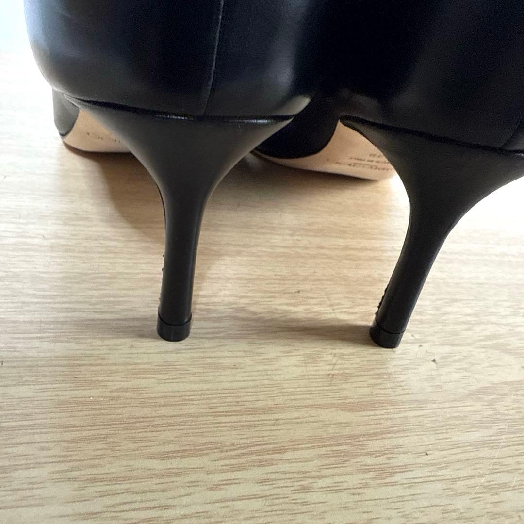 【未使用】JIMMY CHOOジミーチュウ　レザーパンプス　ブラックJCロゴ