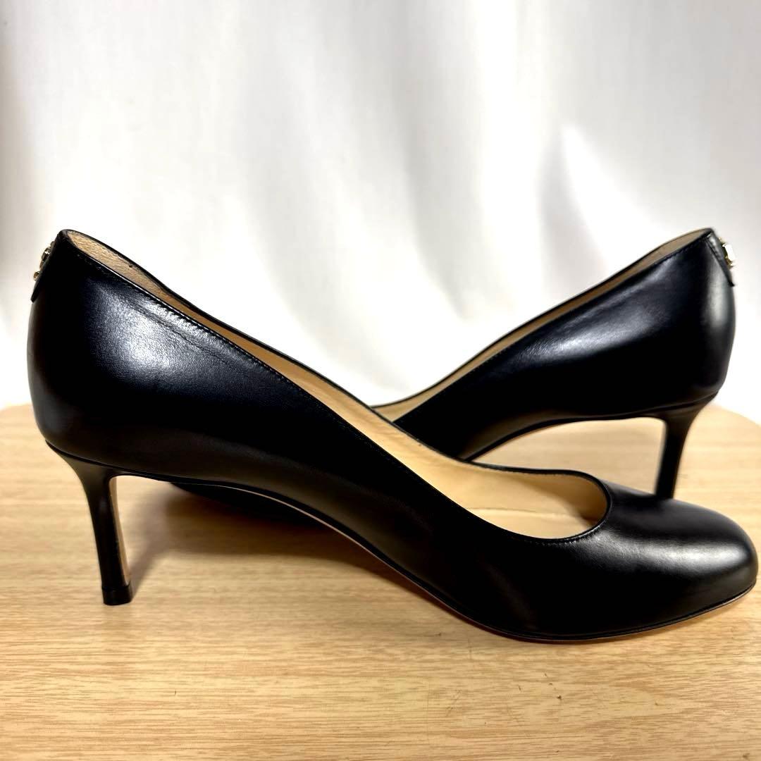 【未使用】JIMMY CHOOジミーチュウ　レザーパンプス　ブラックJCロゴ