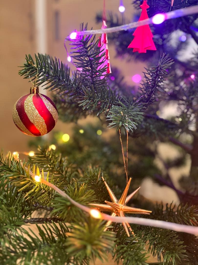 プラスティフロアークリスマスツリー（ジャンク扱い）150cm オーナメント付属