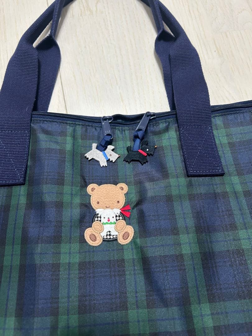 ファミリア　チェック柄マザーズバッグ