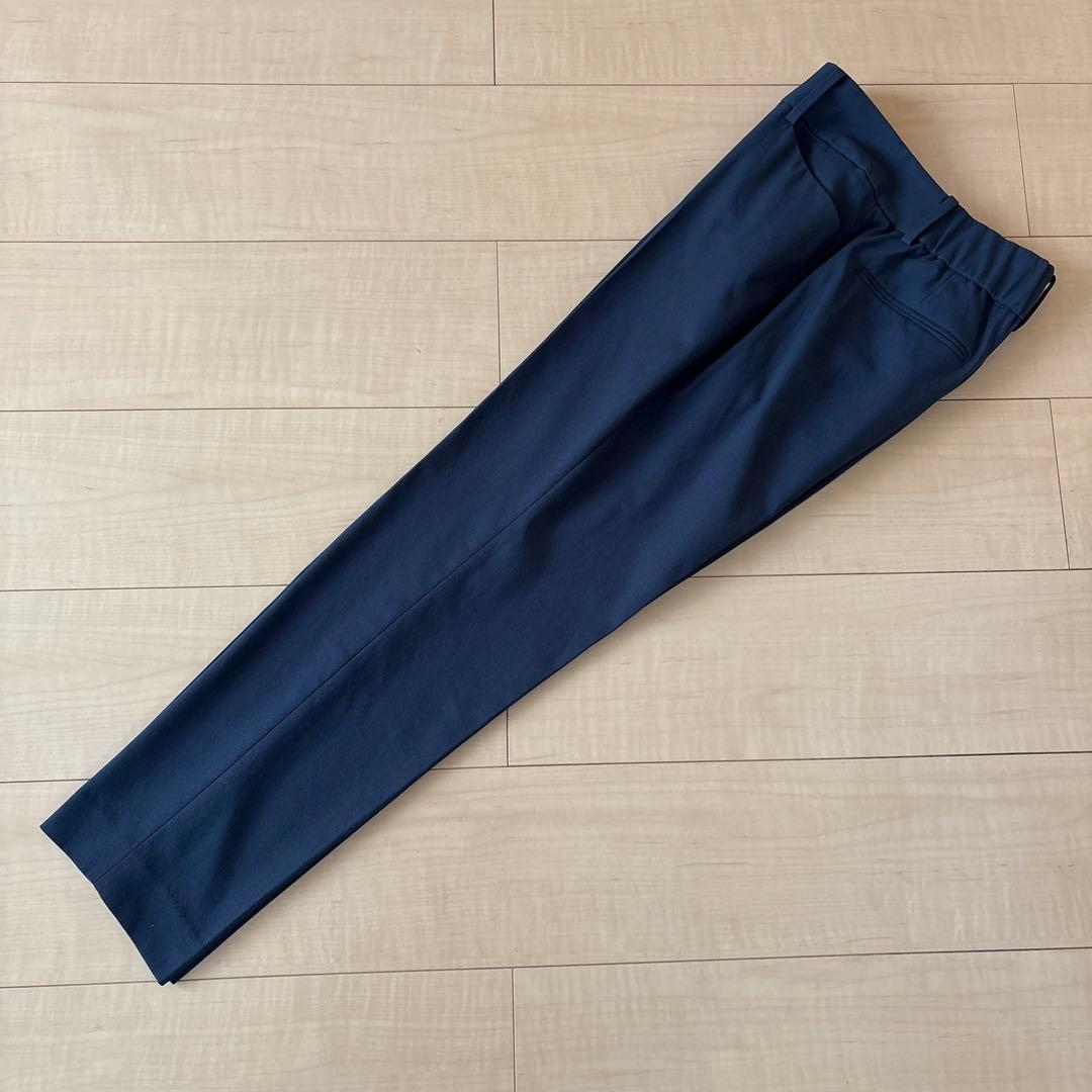 プラステ　リネンブレンド　ジャケットパンツ　セット　ネイビー　S