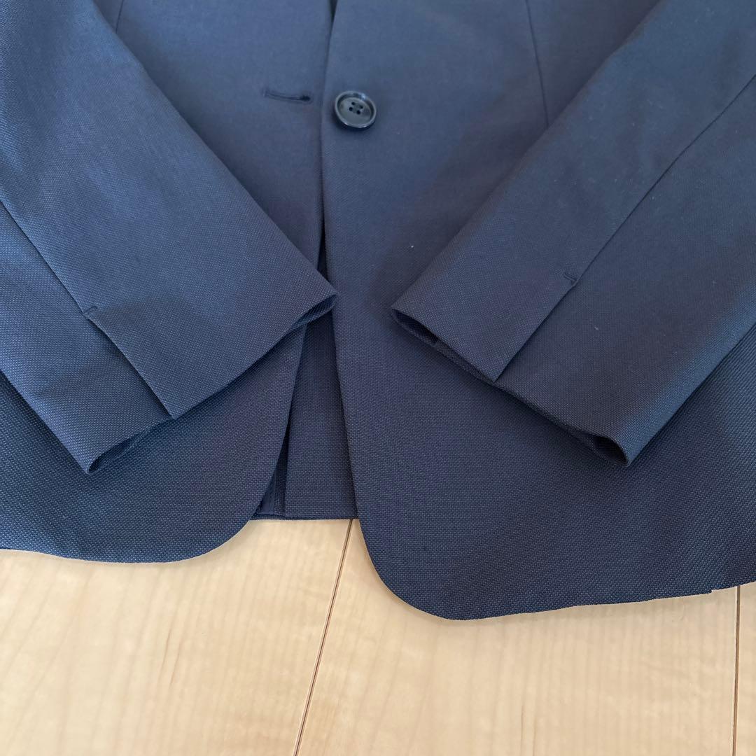 プラステ　リネンブレンド　ジャケットパンツ　セット　ネイビー　S