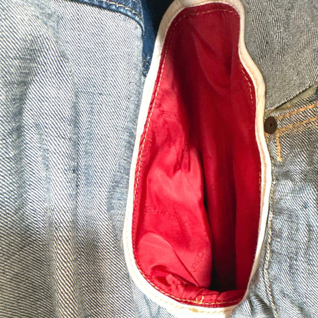 DSQUARED2 デニム ジャケット 袖レザー 46 ダメージ加工 パーカー