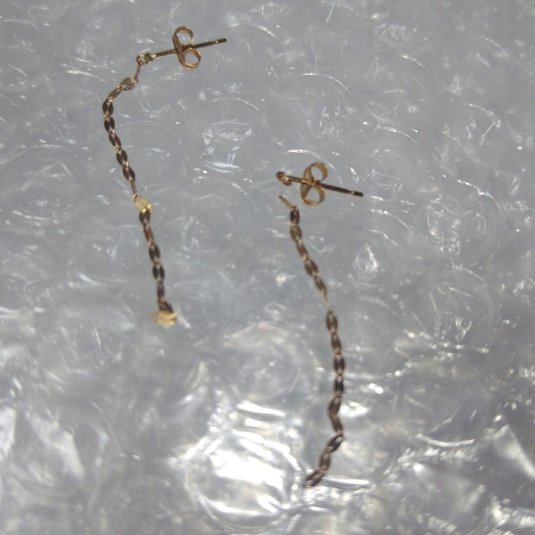 K18 チェーンデザイン ココシュニック　ピアス