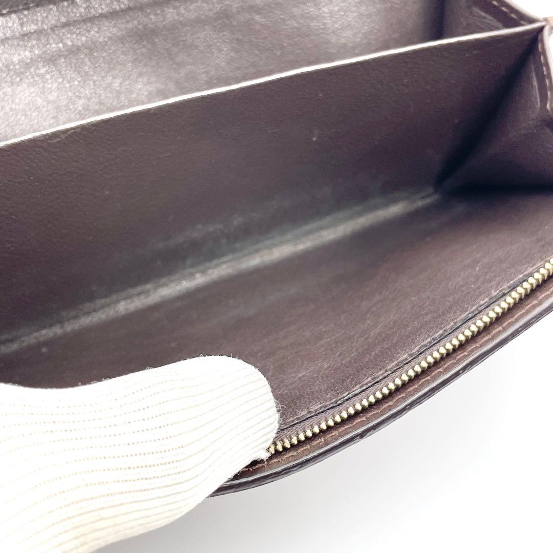 ボッテガヴェネタ　長財布　レザー　ダークブラウン　管理番号【b88】