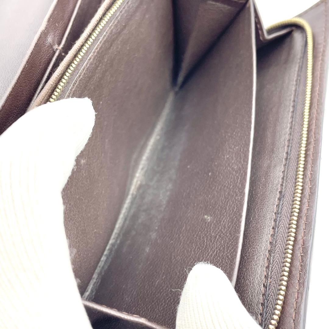 ボッテガヴェネタ　長財布　レザー　ダークブラウン　管理番号【b88】