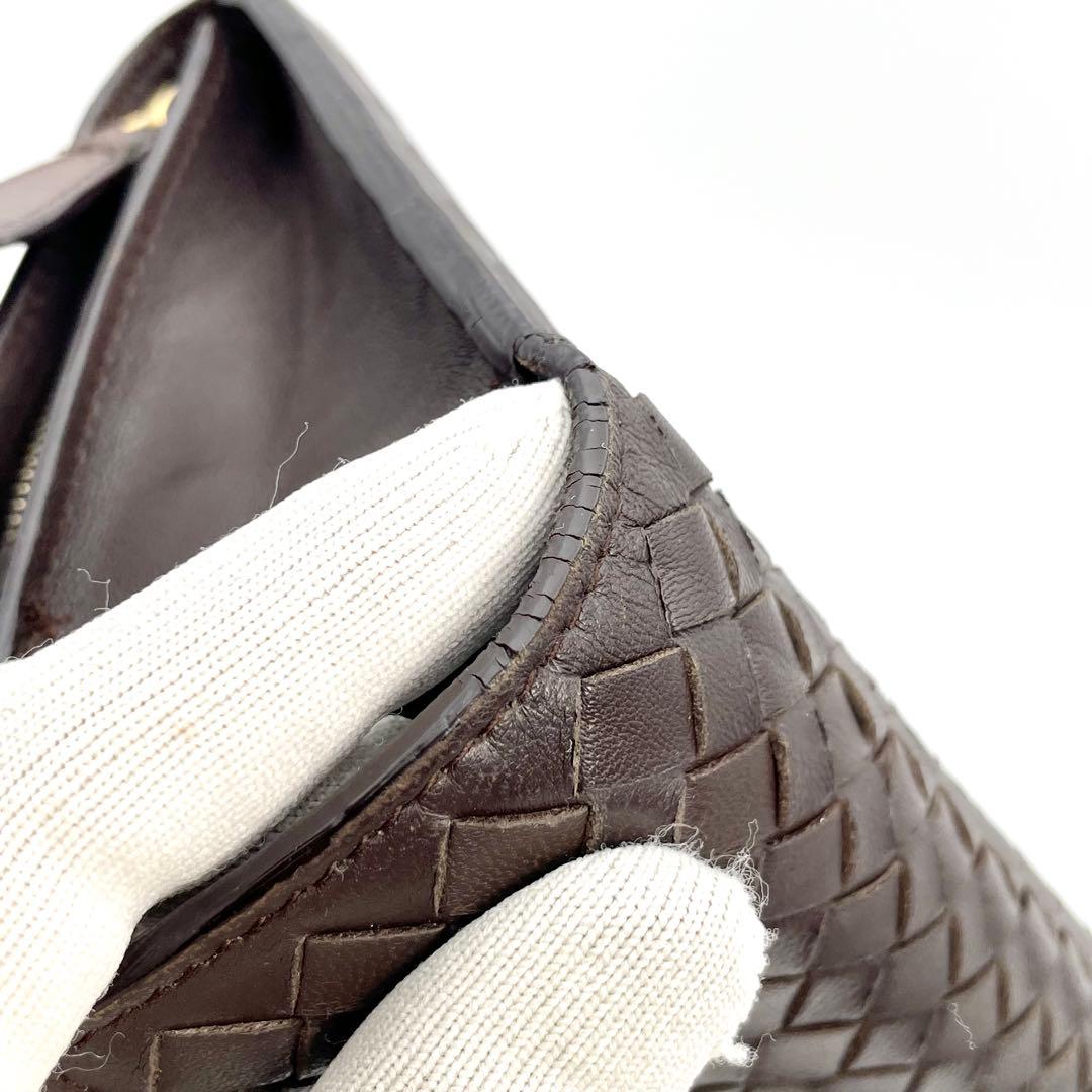 ボッテガヴェネタ　長財布　レザー　ダークブラウン　管理番号【b88】