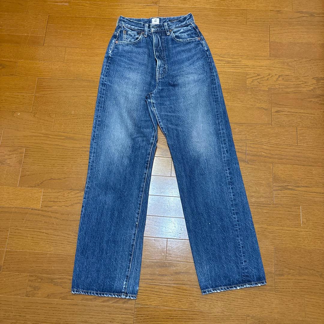 6 roku ロク time machine ハイウェストストレートデニム