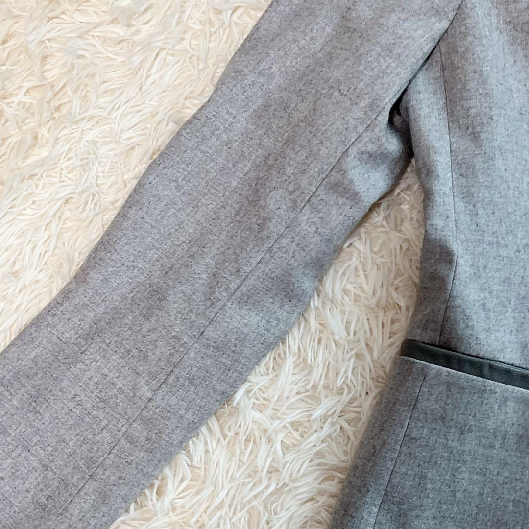 マックスマーラ パンツスーツ 白タグ カシミヤ混 セットアップ XL相当 グレー