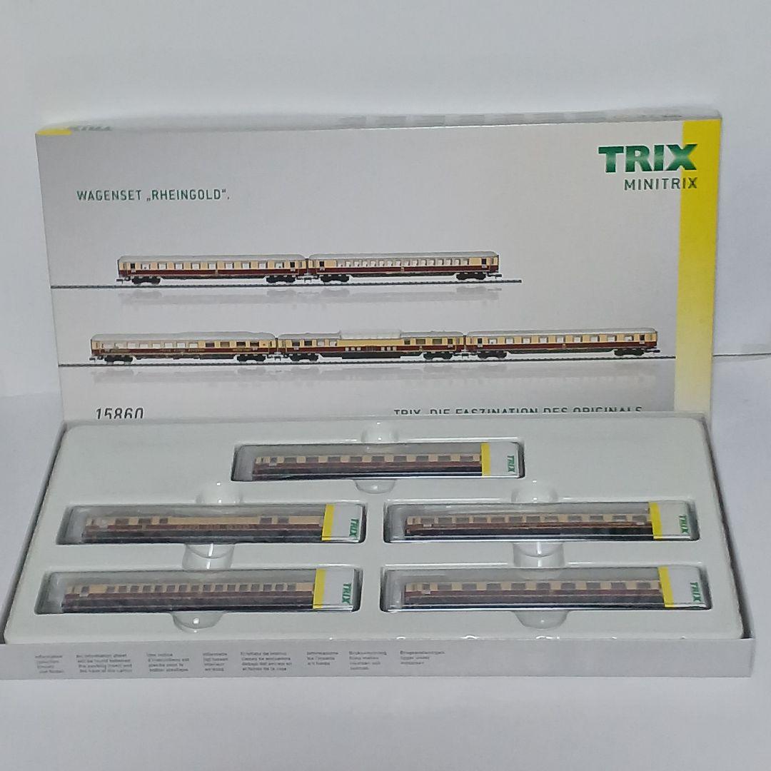 サ*ン様 ミニトリックス Nゲージ 西ドイツ ラインゴルト 客車５両セット