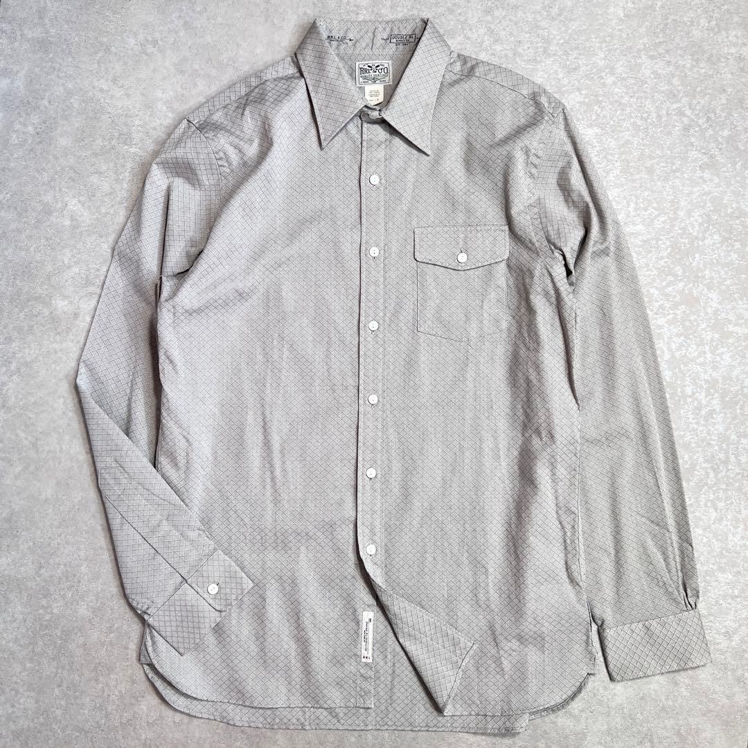 【極美品】RRL コットンレギュラーカラーシャツ ダイヤモンドパターン L/16