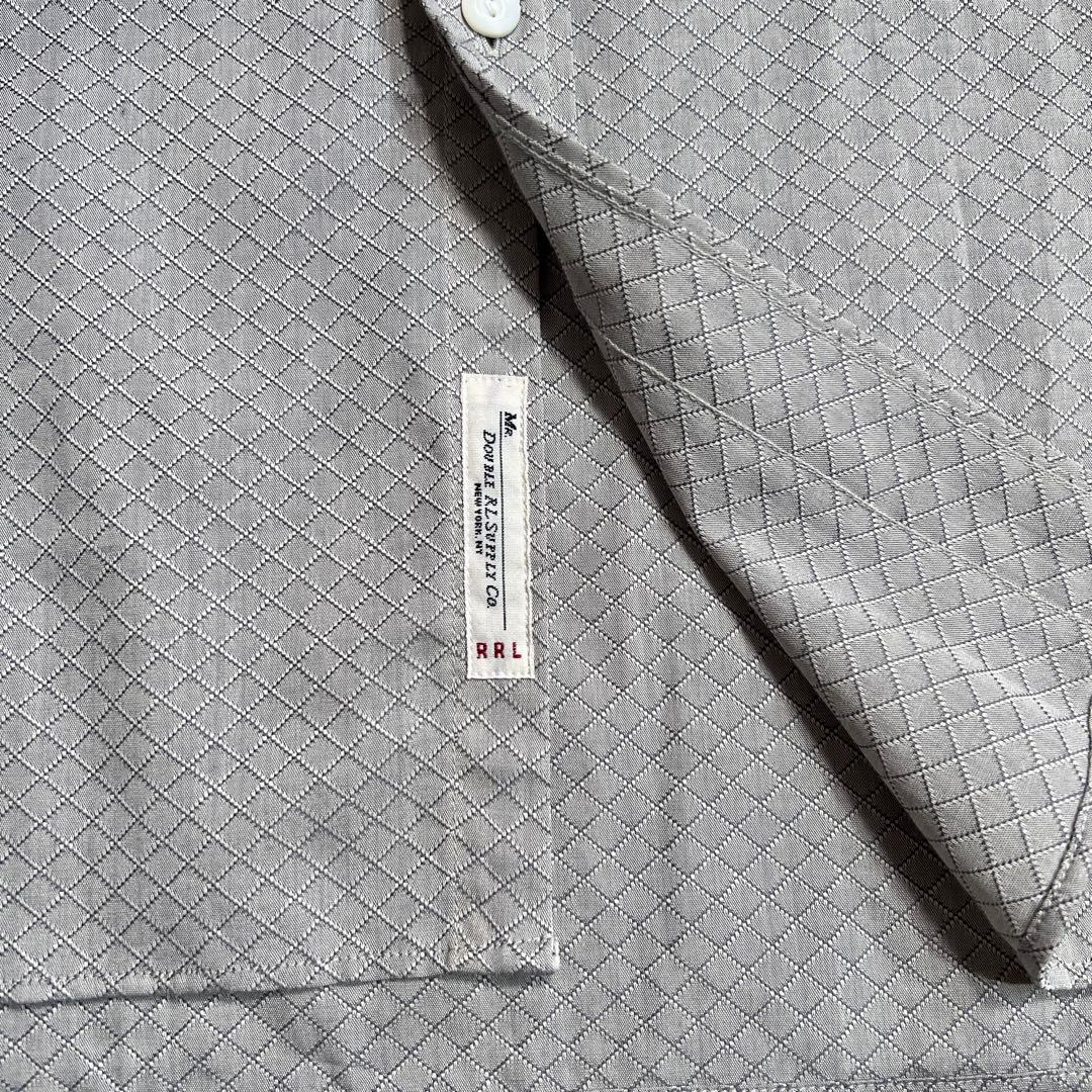 【極美品】RRL コットンレギュラーカラーシャツ ダイヤモンドパターン L/16