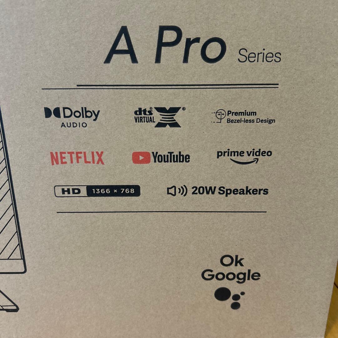 xiaomiチューナレステレビ　A pro 32